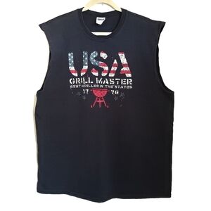 USA Grill Master Muscle Tank XL  Black
